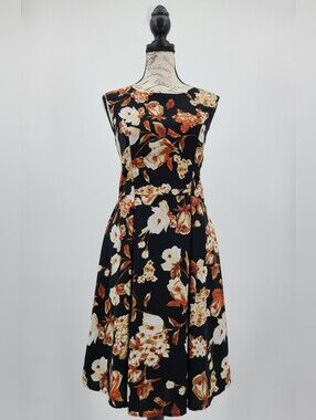 Yellow Star Soft And Flowy Fall Fit And Flare Dress